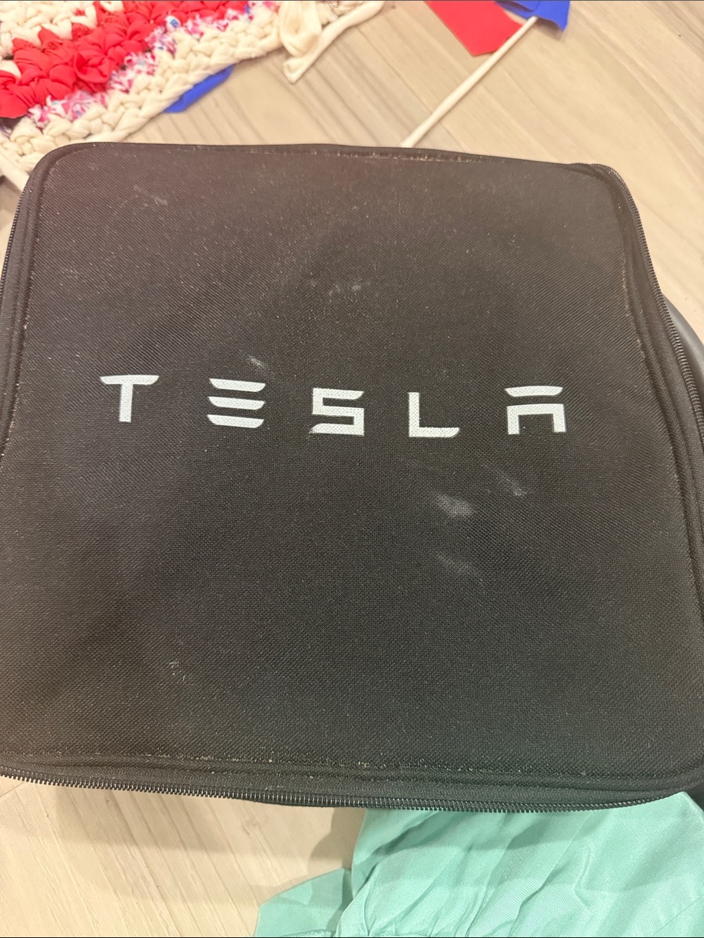 Tesla charging cord with Soft Zip Case with adapters